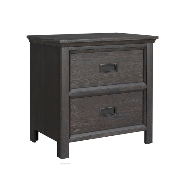 Hampton Kids 2-Drawer Nightstand with USB - Charcoal