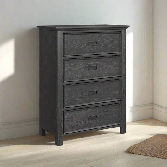 Hampton Kids 4-Drawer Chest in Charcoal