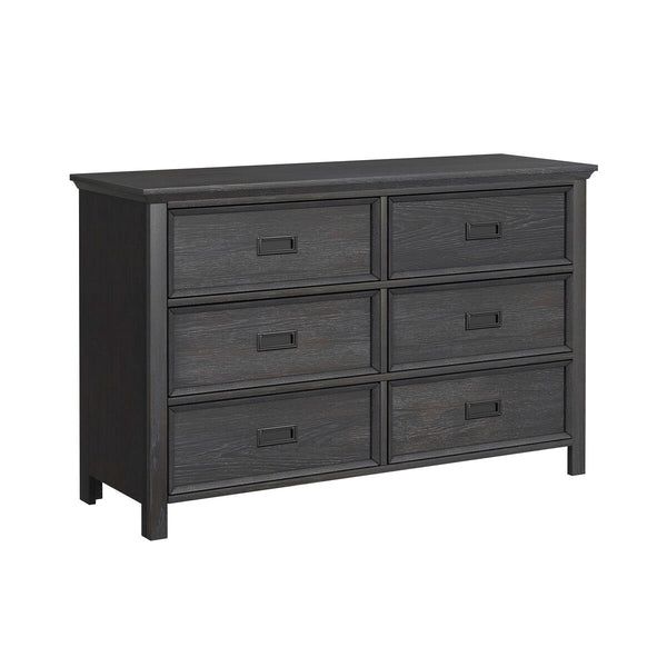 Hampton Kids 6-Drawer Dresser in Charcoal