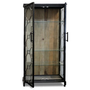 MUEBLE DE LECTURA | Acabado negro sobre marco de metal con vidrio transparente | 2 puertas 