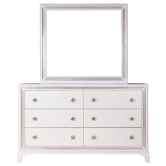 Cassie Dresser and Mirror Set in Pearl Finish
