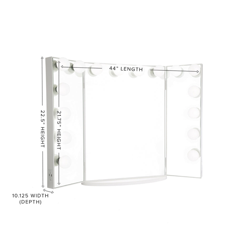 Hollywood Glow® Pro Trifold Vanity Mirror