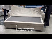 Sofá cama tapizado Leira de 89" de largo