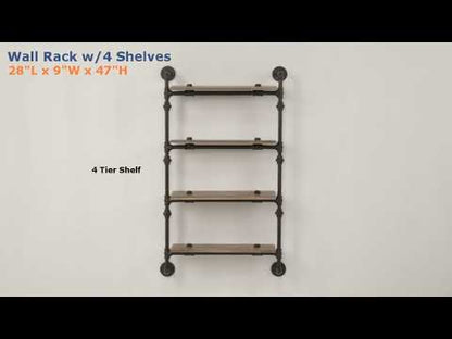 Brantley Wall Rack with 4 Shelves