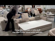 Sofá cama tapizado Irina de 87" de largo