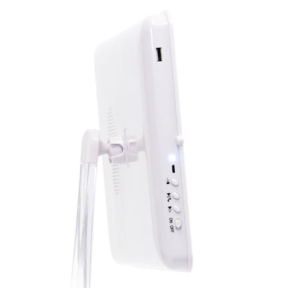 Touch Pro LED Makeup Mirror with Bluetooth Audio+Speakerphone & USB Charger
