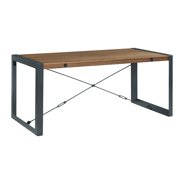 Mesa de comedor industrial rectangular