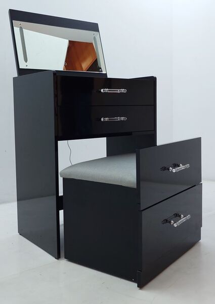Irvine Mini Dressing Table with Stool; LED and USB