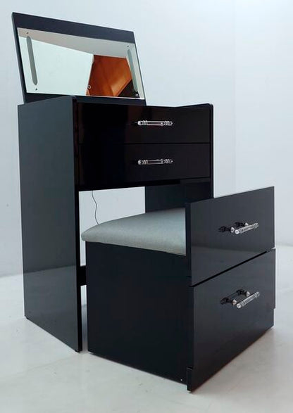 Irvine Mini Dressing Table with Stool; LED and USB