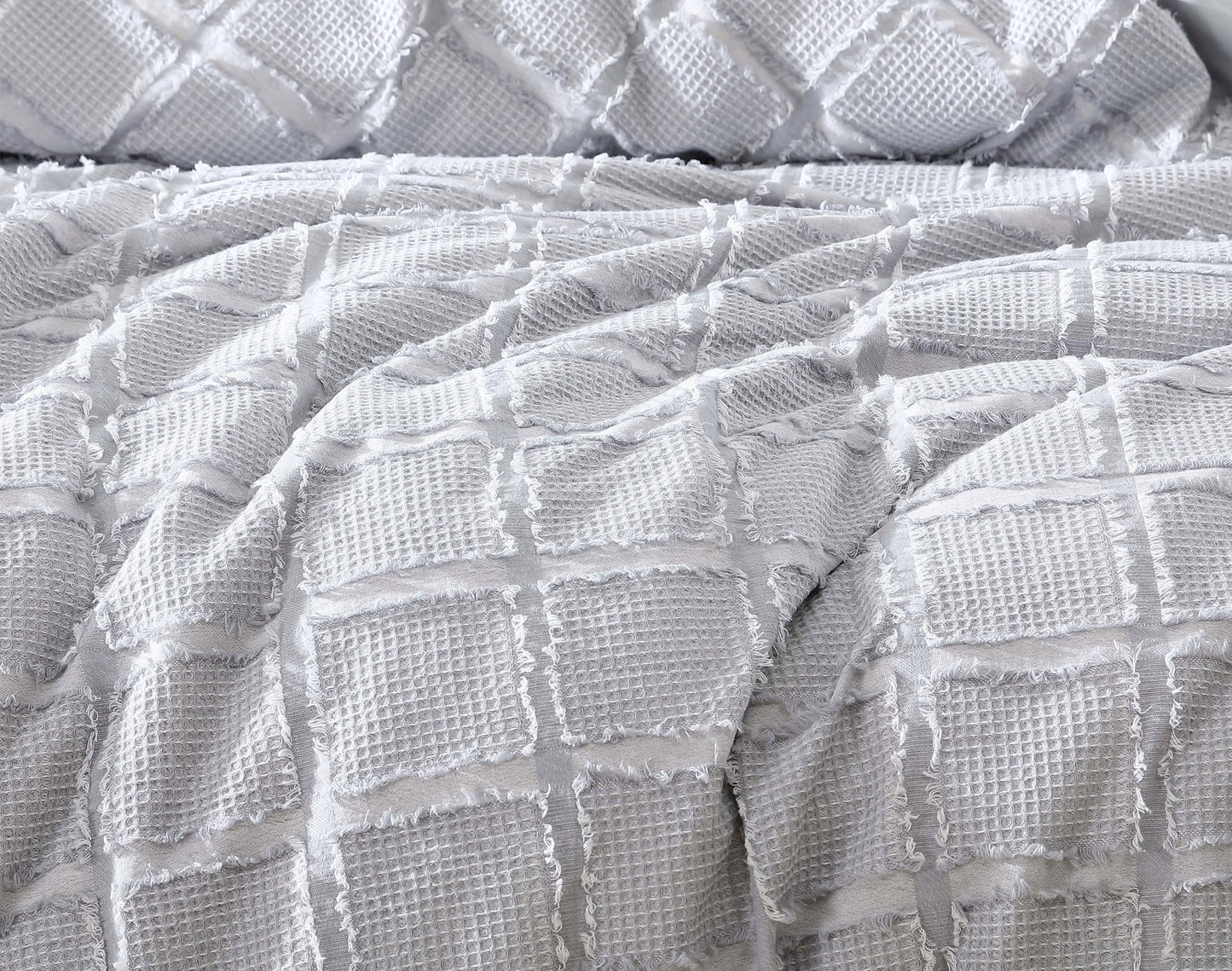 Jordie Clip Waffle 3 pc Comforter Set