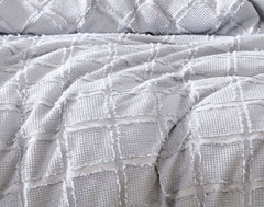 Jordie Clip Waffle 3 pc Comforter Set