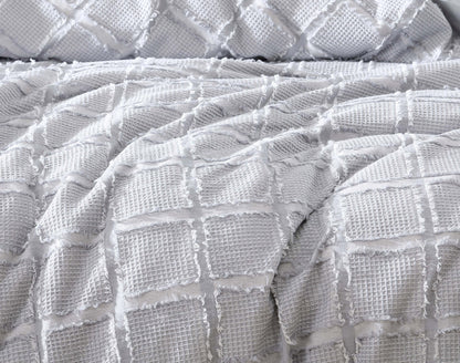 Jordie Clip Waffle 3 pc Comforter Set
