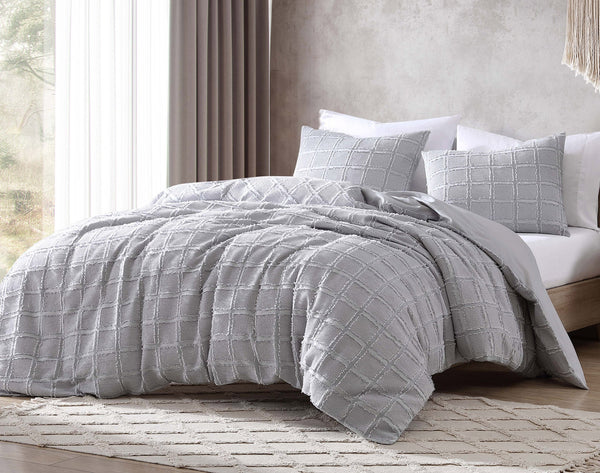 Jordie Clip Waffle 3 pc Comforter Set