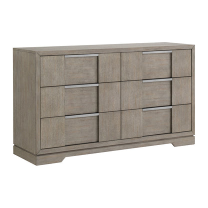 Kelis Panel Bedroom Set with LED in Grey