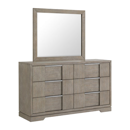 Kelis Panel Bedroom Set with LED in Grey