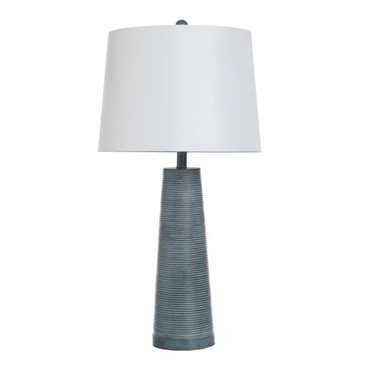 Sky Blue Washed Cone Table Lamp