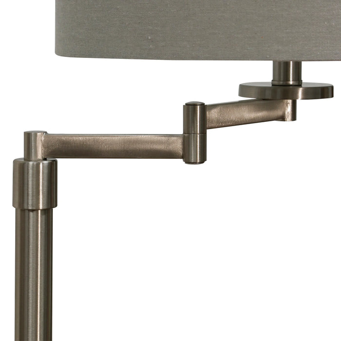 Brushed Steel Floor Lamp With Swing Arm