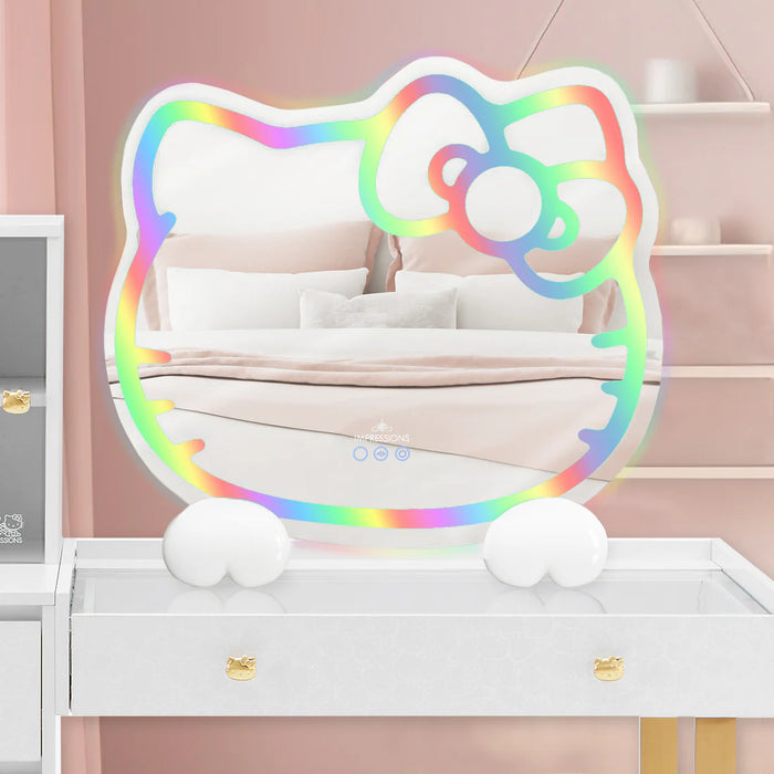 Hello Kitty RGB Wall Mirror W/ Bluetooth Speakers
