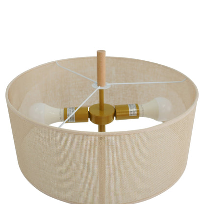 Lámpara de pie Lirian - Roble y natural