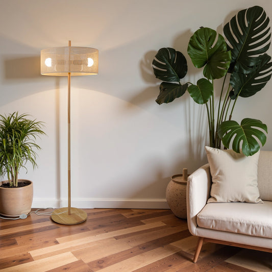 Lirian Floor Lamp - Oak and Natural