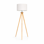 Lirios Three Legged Wooden Strip Floor Lamp - Natural