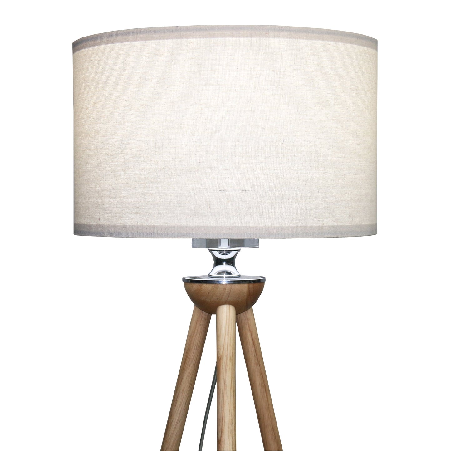 Lirios Three Legged Wooden Strip Floor Lamp - Natural
