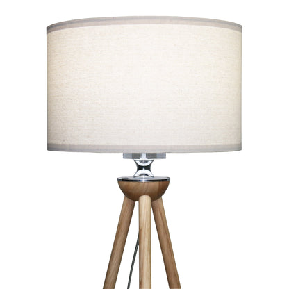 Lirios Three Legged Wooden Strip Floor Lamp - Natural