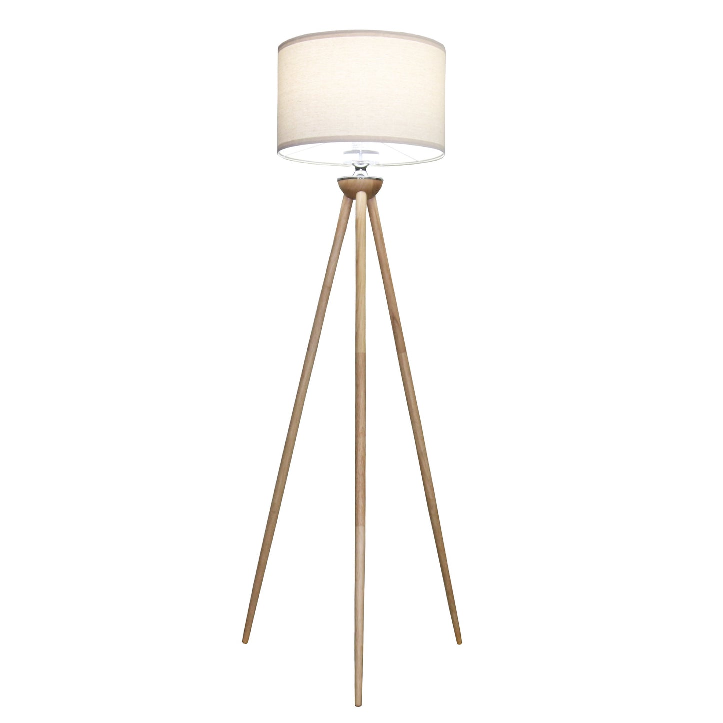 Lirios Three Legged Wooden Strip Floor Lamp - Natural