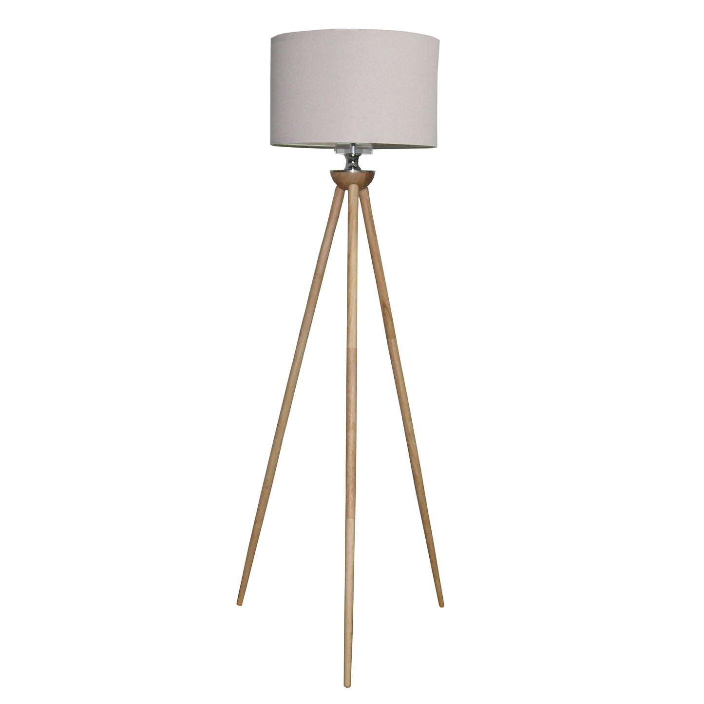 Lirios Three Legged Wooden Strip Floor Lamp - Natural