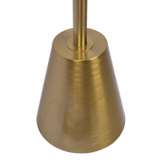 Lumina Brassed Gold Floor Lamp with Rotary Switch Triple Spots Metal Cone Base