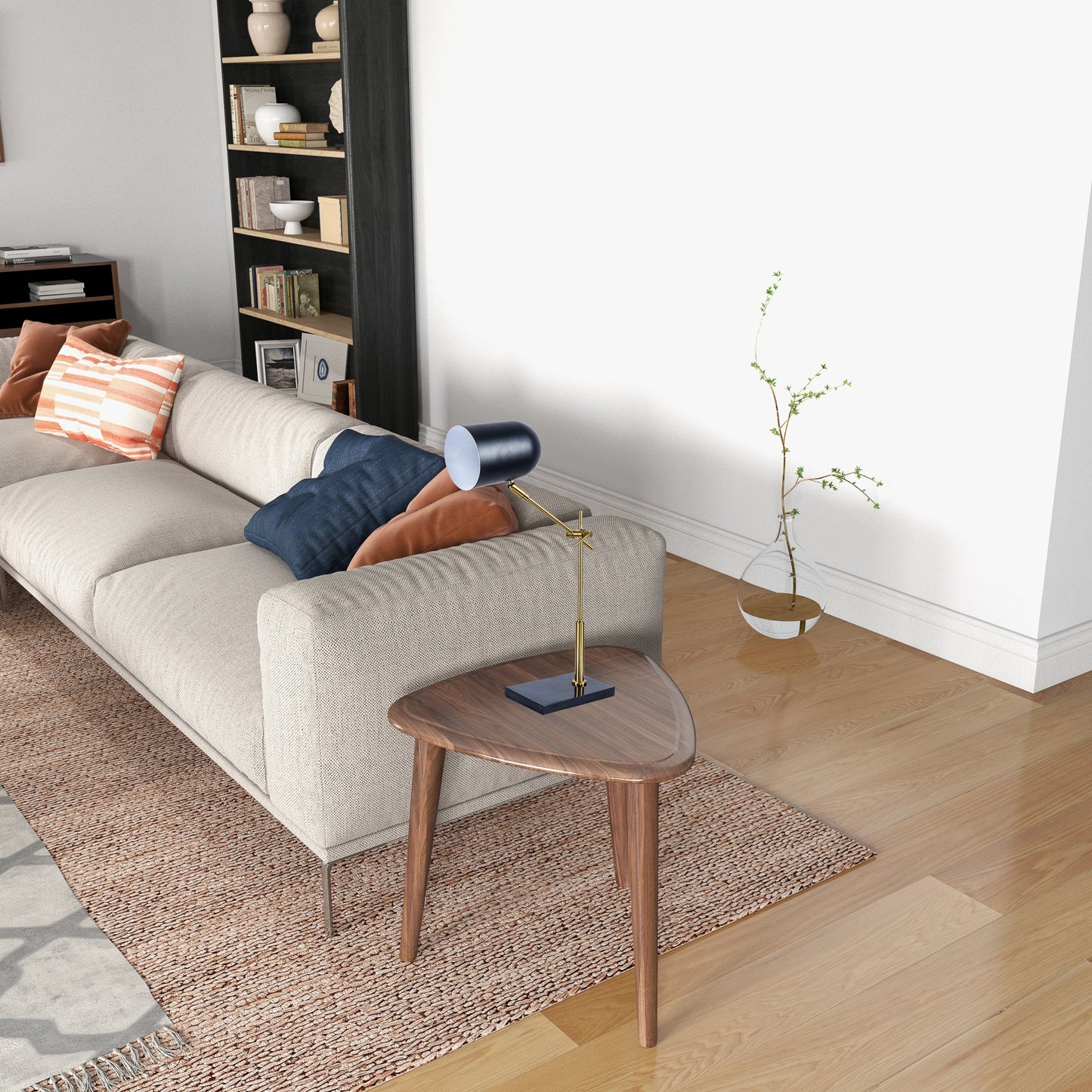 Lumora Table Lamp - Black outer - White inner