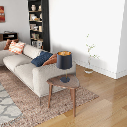 Lustrous Table Lamp - Black outer and Gold inner