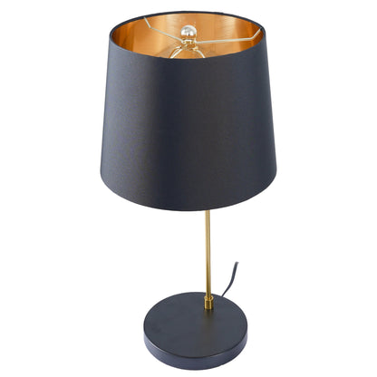 Lustrous Table Lamp - Black outer and Gold inner