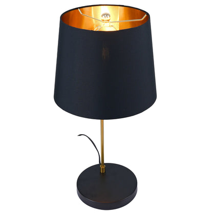 Lustrous Table Lamp - Black outer and Gold inner
