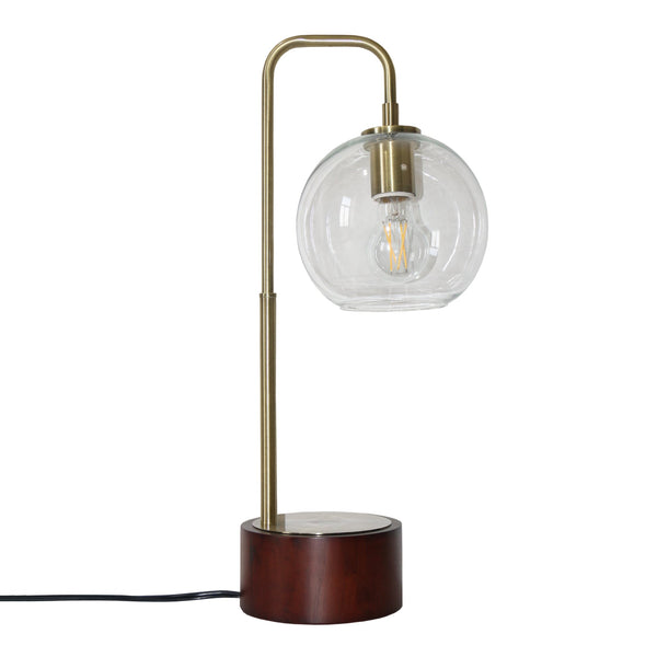 LuxeRay Simple Glass Globe Arched Table Lamp