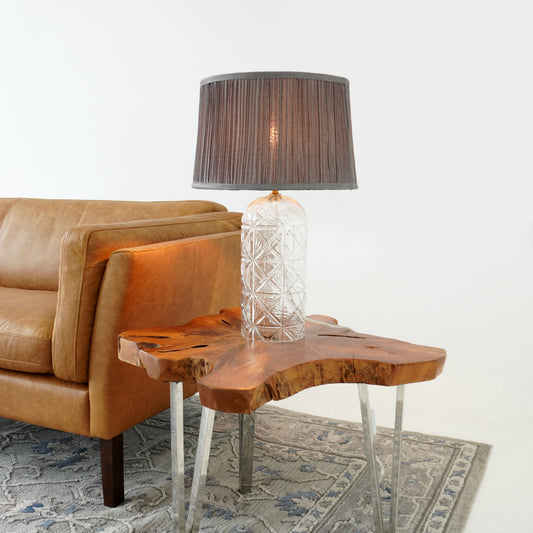 Luxora Table Lamp Gold - Clear and Grey