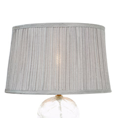 Lámpara de mesa Luxora dorada - Transparente y gris
