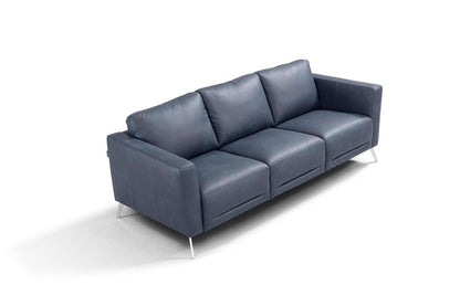 Astonic 85"L Top Grain Leather Sofa