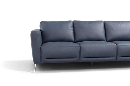 Astonic 85"L Top Grain Leather Sofa