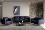 Loveseat Astonic de 62" de largo en cuero flor de primera calidad