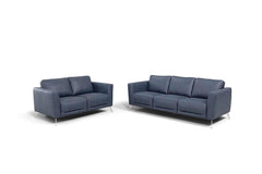 Loveseat Astonic de 62" de largo en cuero flor de primera calidad