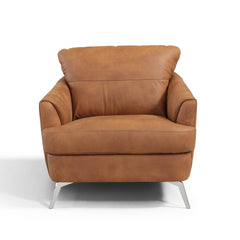 Safi Cappuccino Sloped Arm Chair