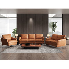 Safi Cappuccino Sloped Arm Chair