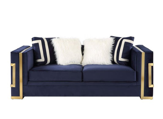 Virrux 80"L Velvet Loveseat with Decorative Pillows
