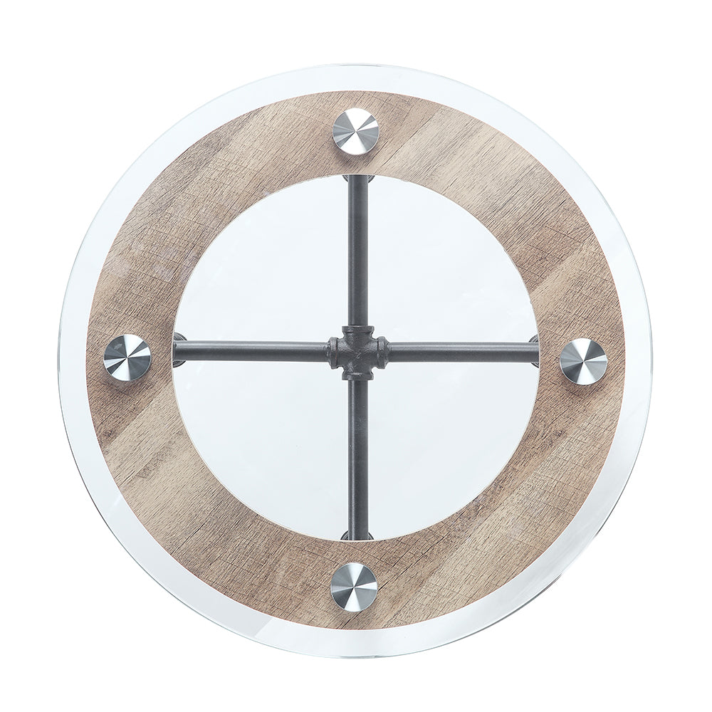 Brantley Round 22"Dia Glass Top End Table