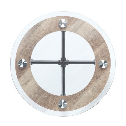 Brantley Round 22"Dia Glass Top End Table