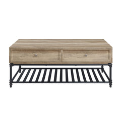 Mesa de centro rectangular Brantley con dos cajones