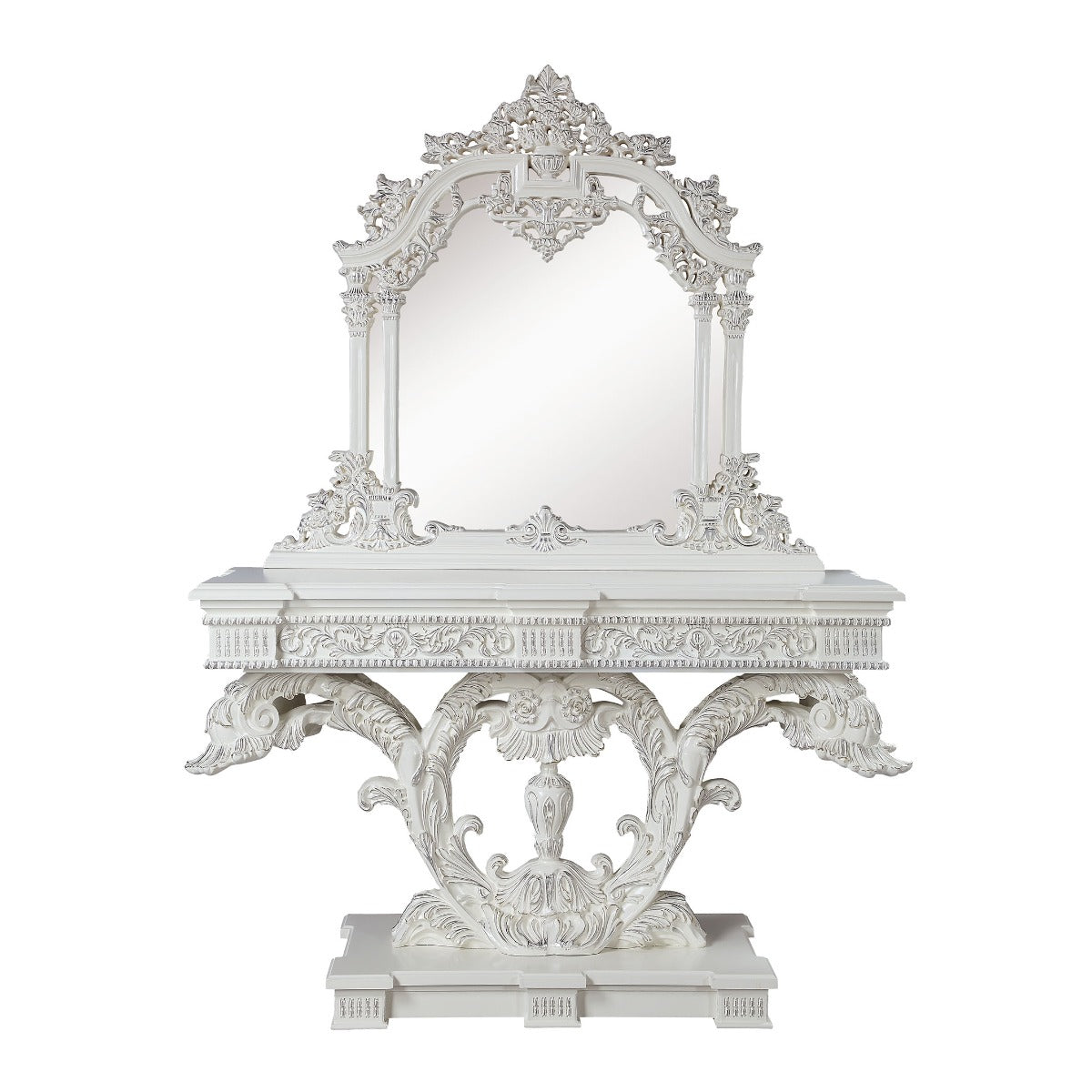 Vanaheim Arched Wall Mirror with Decorative Frame