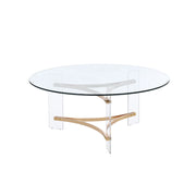 Mesa de centro redonda Sosi de 41" de largo
