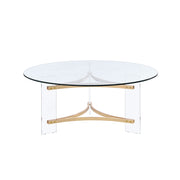 Mesa de centro redonda Sosi de 41" de largo